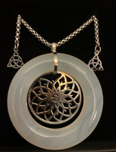 White Jade Healing Place Crest Silver