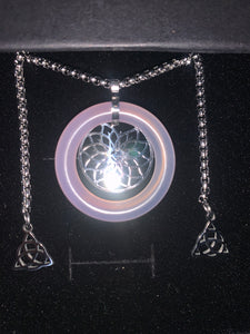 Lavender Jade 3cm Silver Chain