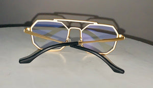 Golden Octa Frames Clear