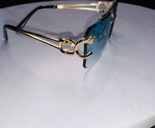 Golden Fashion Frames Teal Lens