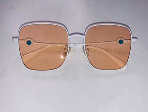 White Fashion Frames Rose/Pink Lens