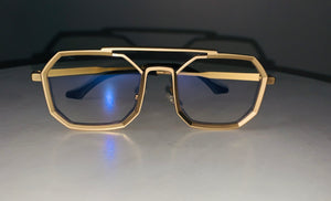 Golden Octa Frames Clear