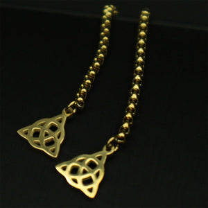 Genuine White Jade 3cm Healing Place Crest Golden 28in Chain