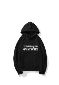 ( WOMEN)Connected and Protected PLUSH Lux-Hooded Sweater