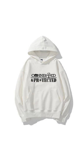 ( WOMEN)Connected and Protected PLUSH Lux-Hooded Sweater