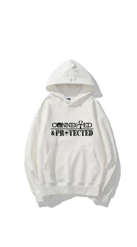 ( MEN) Connected and Protected PLUSH Lux-Hooded Sweater